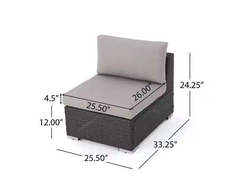 Santa Rosa 9pc All-Weather Wicker Patio Chat Set - Christopher Knight Home