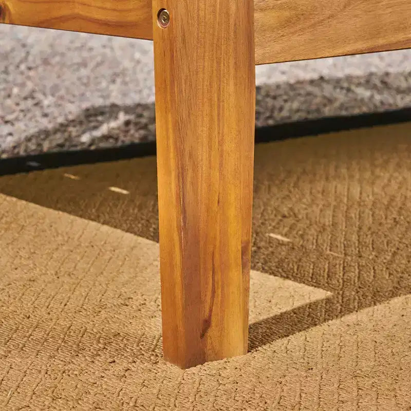 Grenada 2pc Acacia Wood Patio Chat Set - Christopher Knight Home