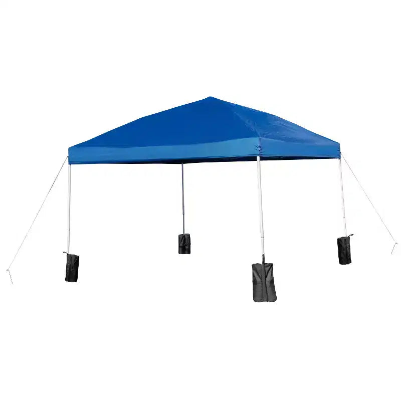 Flash Furniture Portable Tailgate/Event Tent Set-10'x10' Wheeled Pop Up Canopy Tent, 6-Foot Bi-Fold Table, 4 Folding Chairs