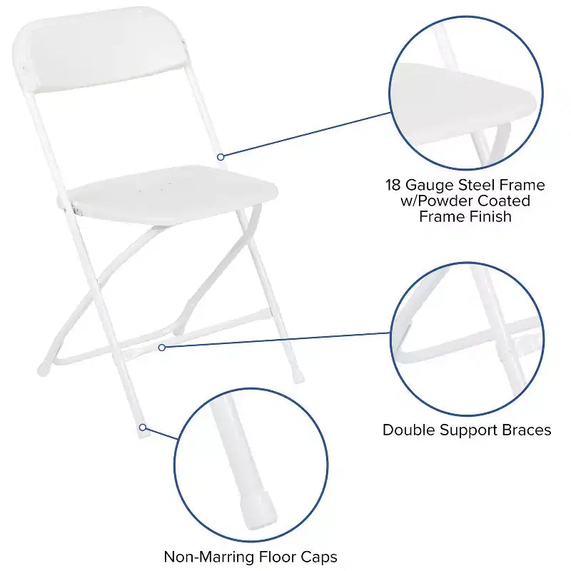 Flash Furniture Portable Tailgate/Event Tent Set - 10'x10' Pop Up Canopy Tent, 6-Foot Bi-Fold Table, Set of 4 Folding Chairs
