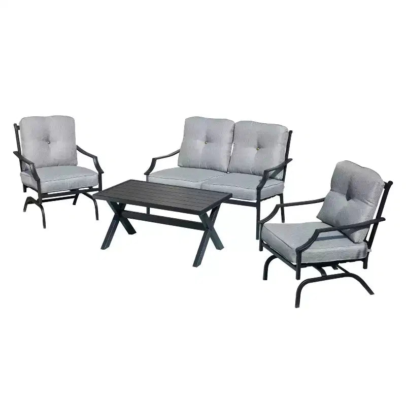 Patio Festival 4pc Steel Patio Conversation Set