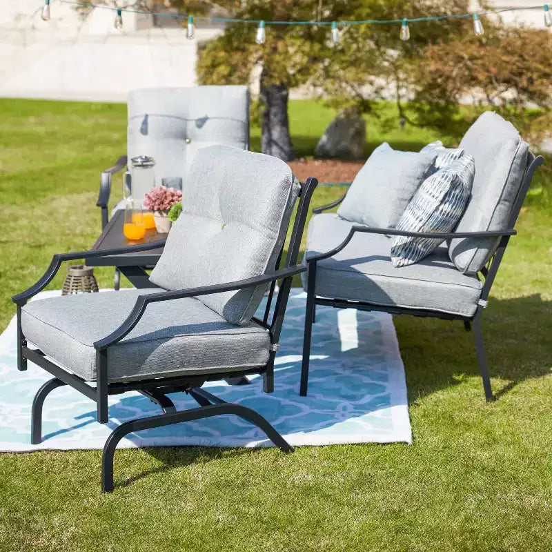 Patio Festival 4pc Steel Patio Conversation Set