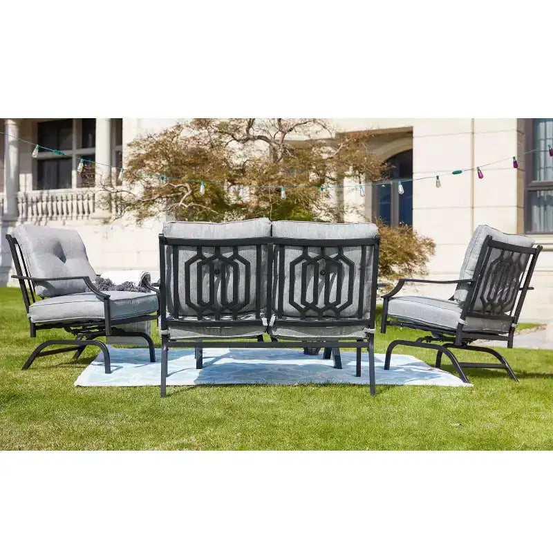 Patio Festival 4pc Steel Patio Conversation Set
