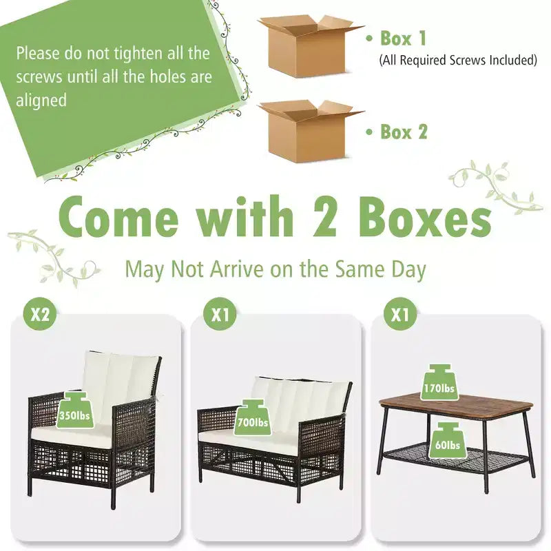 Costway 8PCS Patio Rattan Furniture Set Cushioned Chairs Wood Table Top W/Shelf