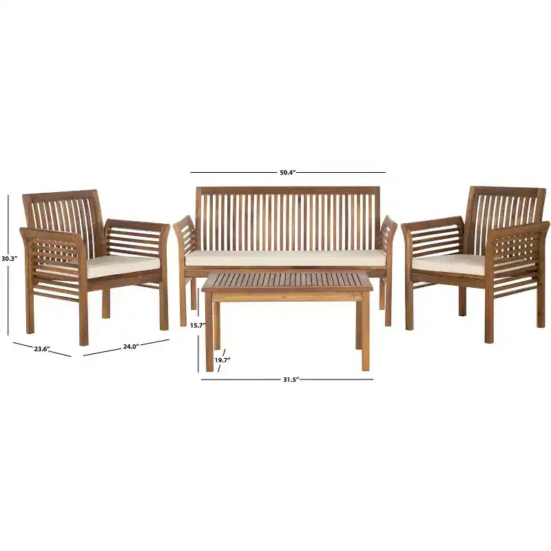 Carson 4 Piece Patio Set - Indoor/Outdoor - PAT7005 - Safavieh