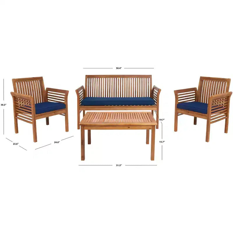 Carson 4 Piece Patio Set - Indoor/Outdoor - PAT7005 - Safavieh