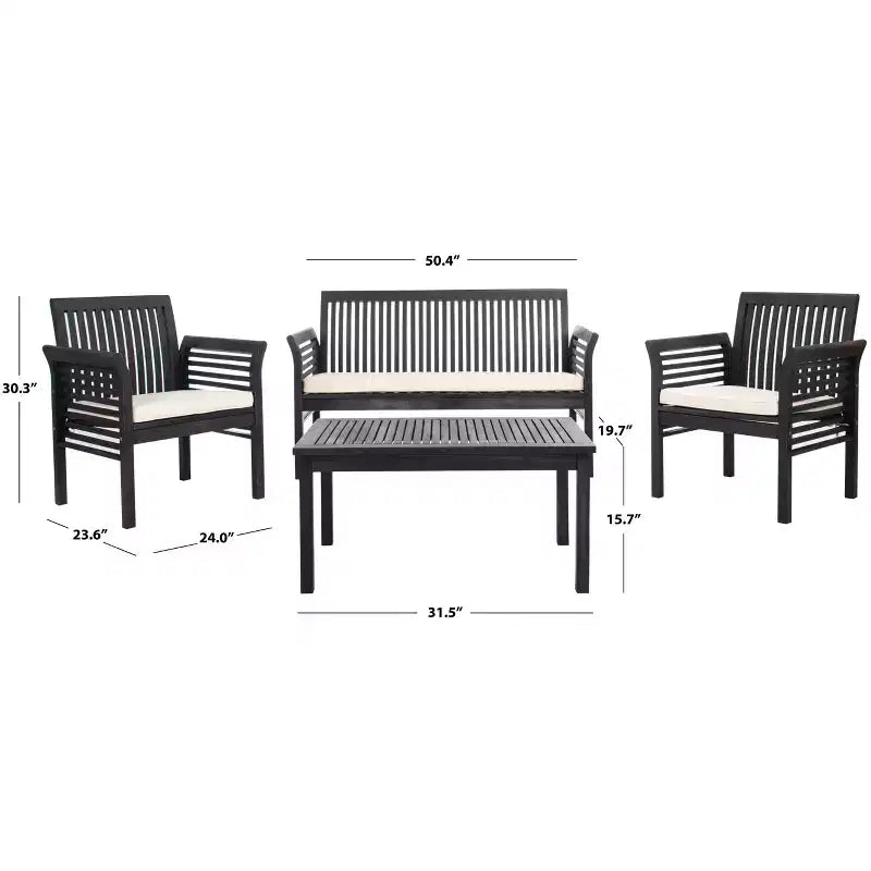 Carson 4 Piece Patio Set - Indoor/Outdoor - PAT7005 - Safavieh