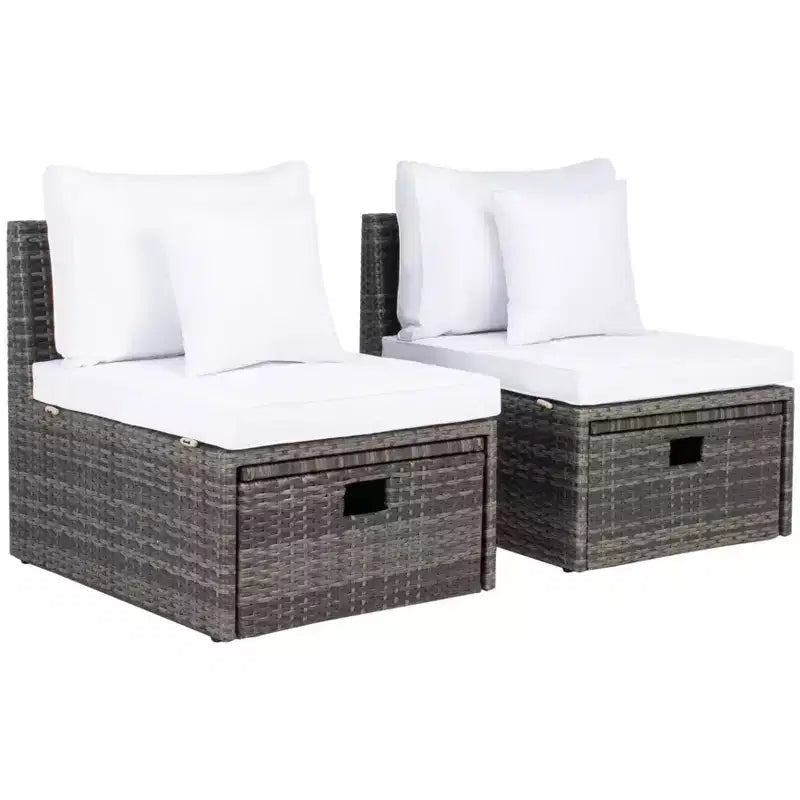 Pramla Sette & Ottoman Patio Set - Indoor/Outdoor - PAT7515 - Safavieh