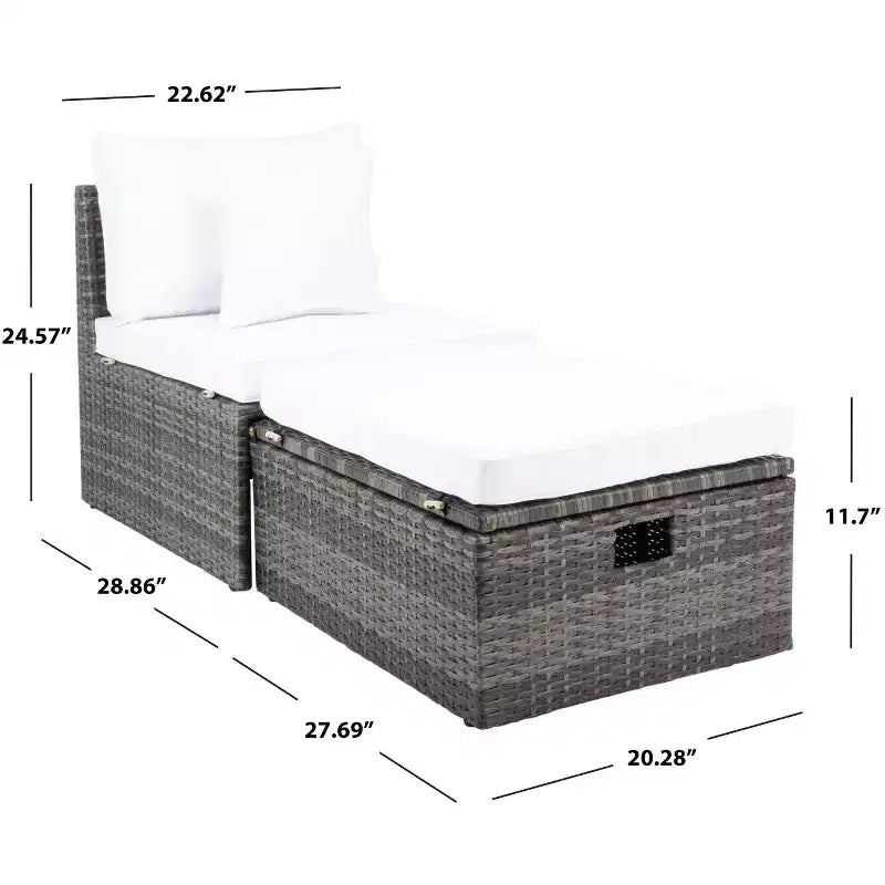 Pramla Sette & Ottoman Patio Set - Indoor/Outdoor - PAT7515 - Safavieh