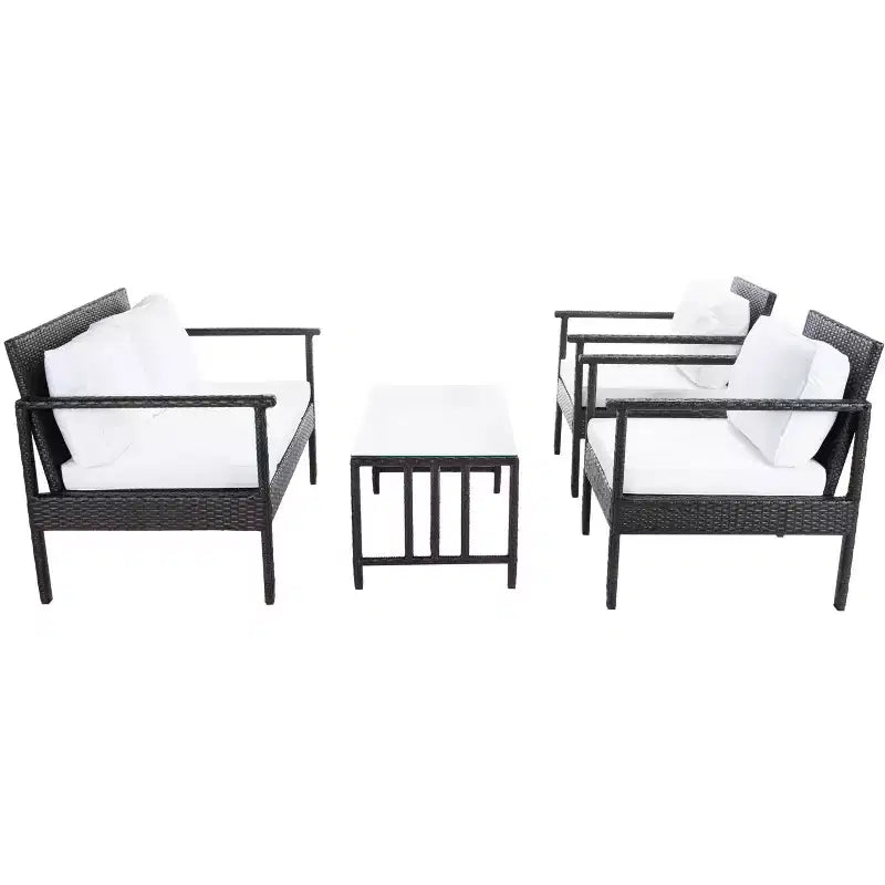 Garnen 4 Piece Living Set - Indoor/Outdoor - PAT7714 - Safavieh