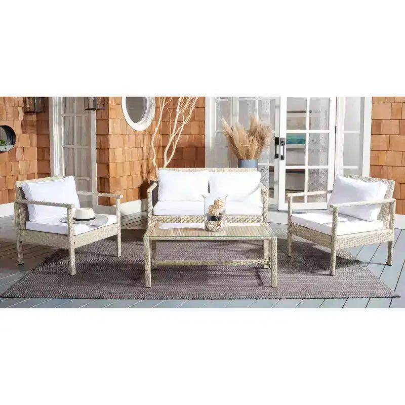 Garnen 4 Piece Living Set - Indoor/Outdoor - PAT7714 - Safavieh