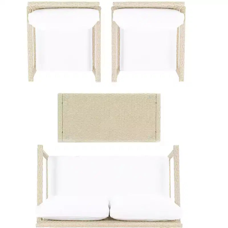 Garnen 4 Piece Living Set - Indoor/Outdoor - PAT7714 - Safavieh