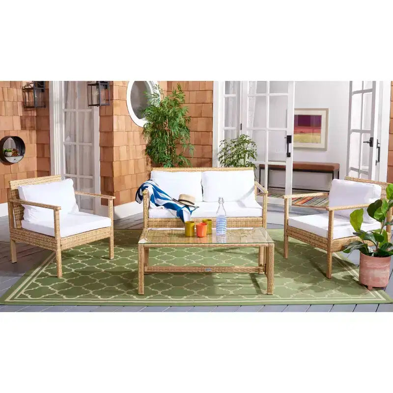 Garnen 4 Piece Living Set - Indoor/Outdoor - PAT7714 - Safavieh
