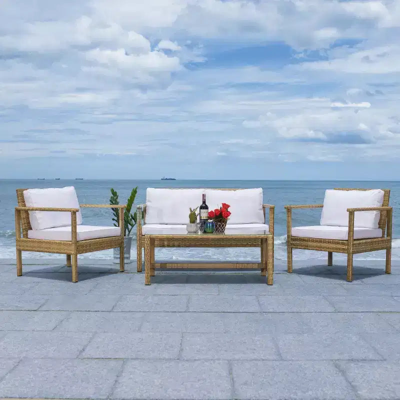 Garnen 4 Piece Living Set - Indoor/Outdoor - PAT7714 - Safavieh
