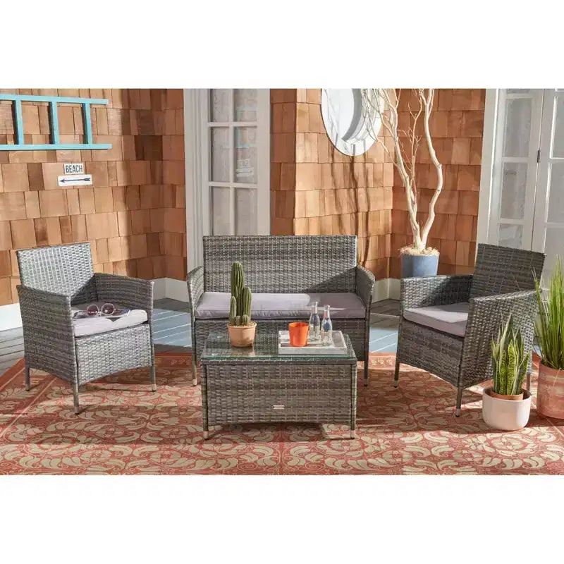 Bandele 4 Piece Living Set - Indoor/Outdoor - PAT7506 - Safavieh