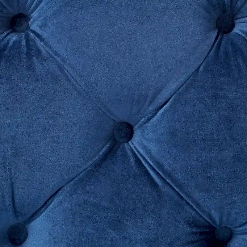 Banc Pouf en Velours Capitonnage Touffeté – Banc d'Entrée Rembourré avec Boutons pour Chambre à Coucher
