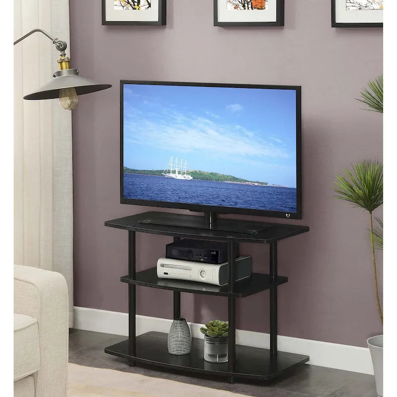 Meuble TV à 3 niveaux sans outils - Console média à étagère ouverte pour téléviseurs jusqu'à 40 pouces