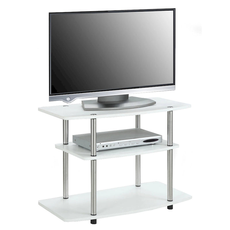 Meuble TV à 3 niveaux sans outils - Console média à étagère ouverte pour téléviseurs jusqu'à 40 pouces