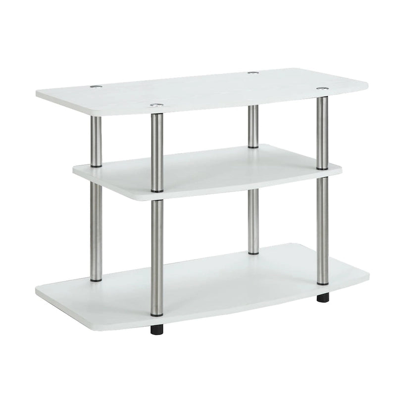 Meuble TV à 3 niveaux sans outils - Console média à étagère ouverte pour téléviseurs jusqu'à 40 pouces