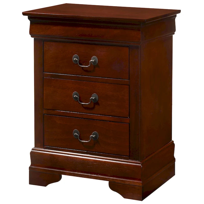 Table de chevet 3 tiroirs en bois avec rangement – Table de nuit pour chambre à coucher, finition chêne naturel