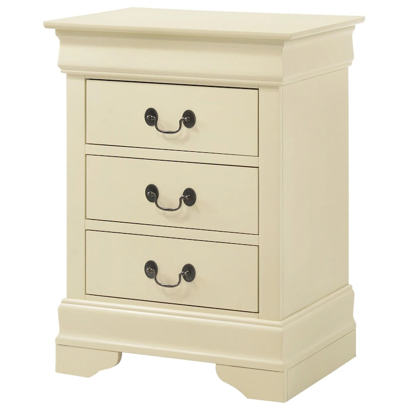 Table de chevet 3 tiroirs en bois avec rangement – Table de nuit pour chambre à coucher, finition chêne naturel