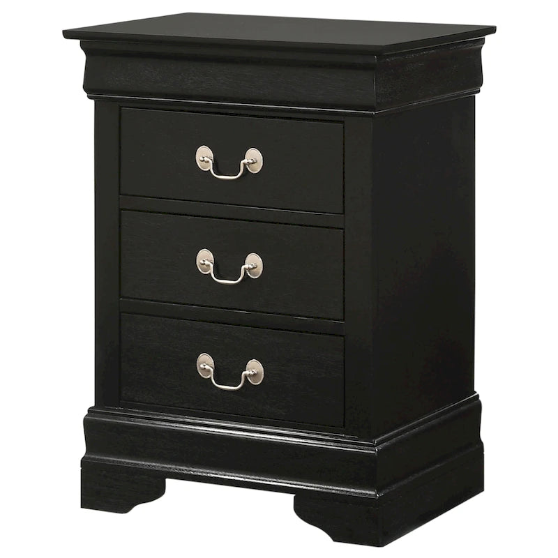 Table de chevet 3 tiroirs en bois avec rangement – Table de nuit pour chambre à coucher, finition chêne naturel
