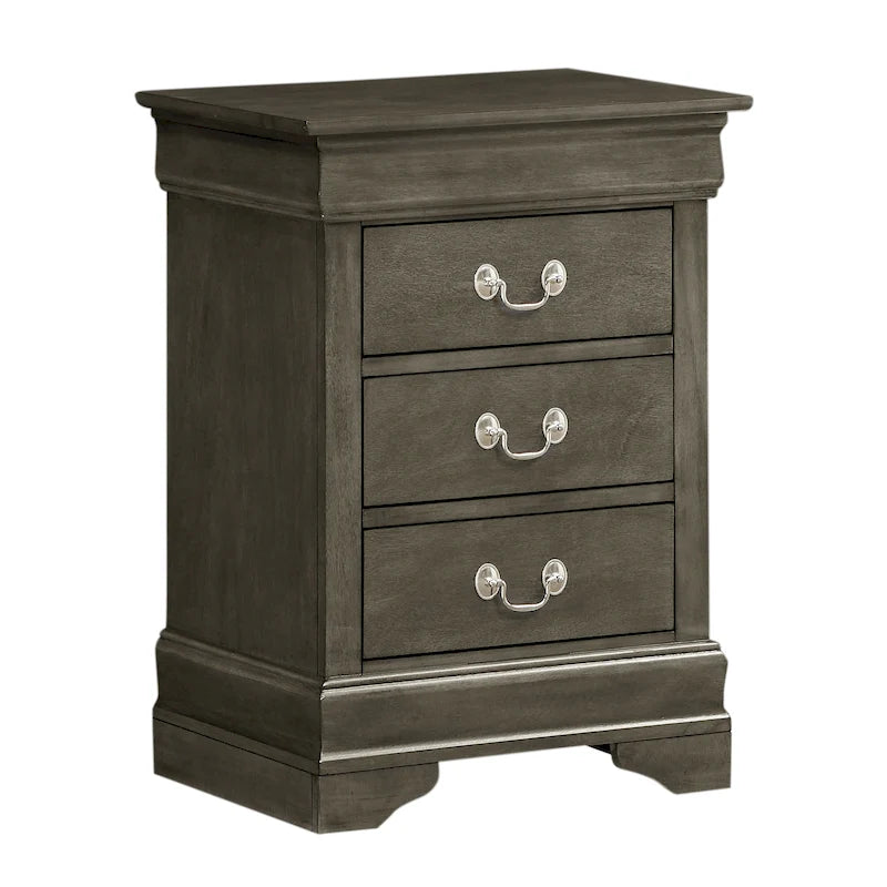 Table de chevet 3 tiroirs en bois avec rangement – Table de nuit pour chambre à coucher, finition chêne naturel