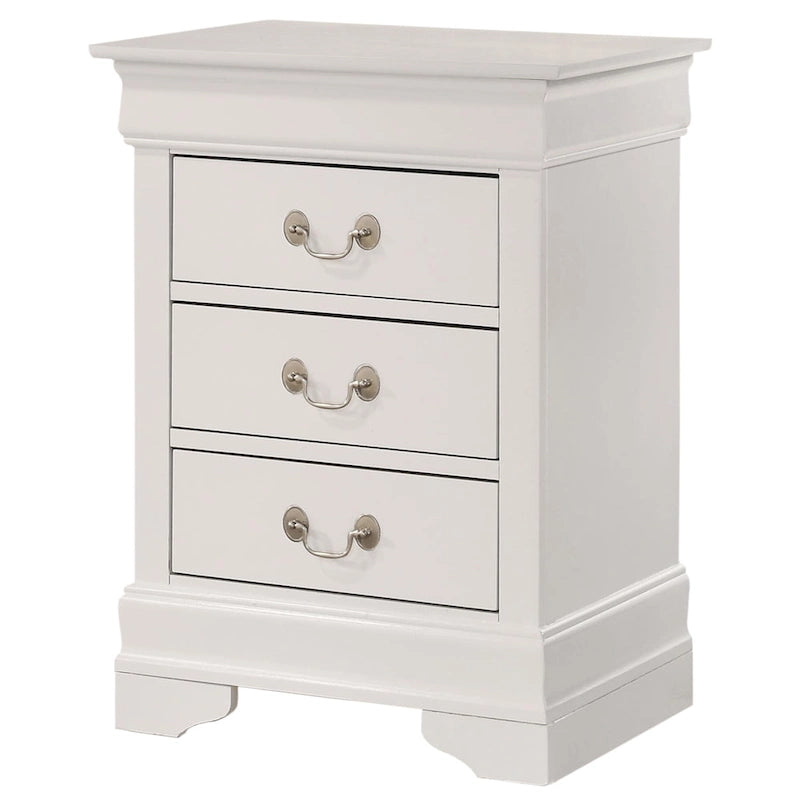 Table de chevet 3 tiroirs en bois avec rangement – Table de nuit pour chambre à coucher, finition chêne naturel
