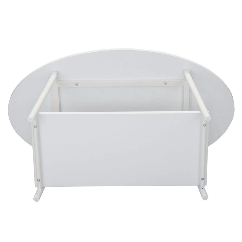 Table basse ronde avec étagère de rangement inférieure - Table de salon moderne