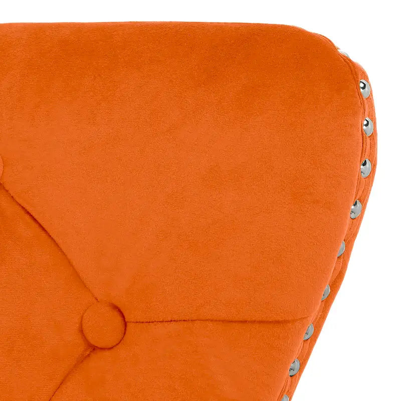 Chaise de salle à manger capitonnée Grandview (lot de 2) avec clous décoratifs et anneau de tirage