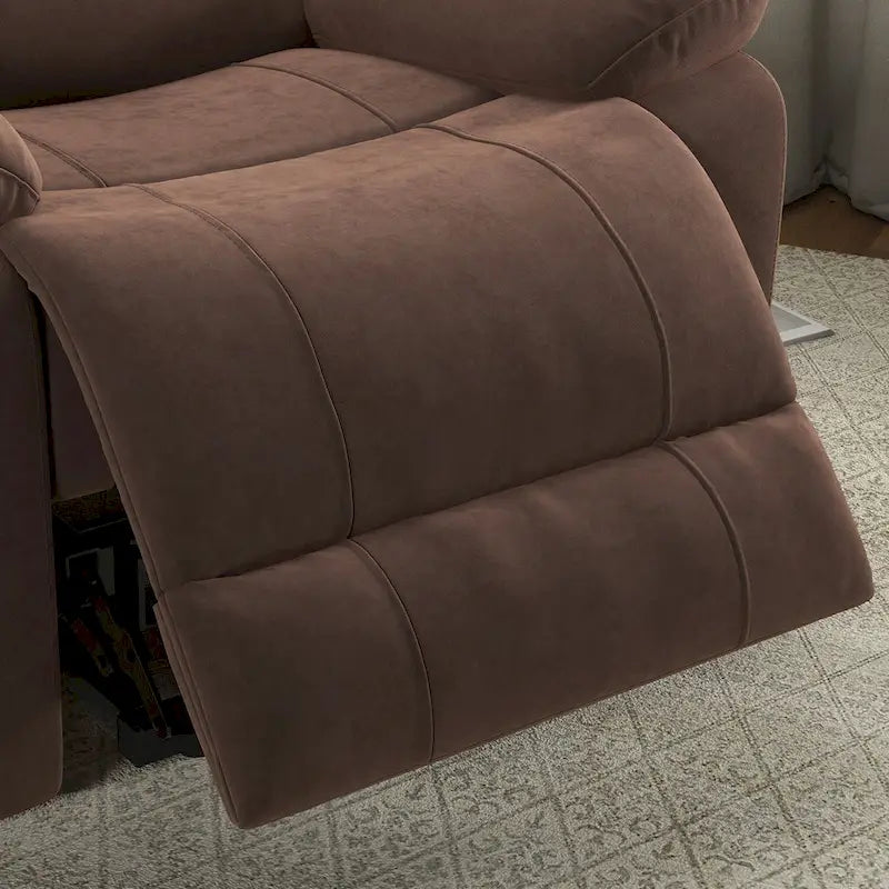 Fauteuil inclinable manuel avec accoudoirs et dossier surdimensionnés