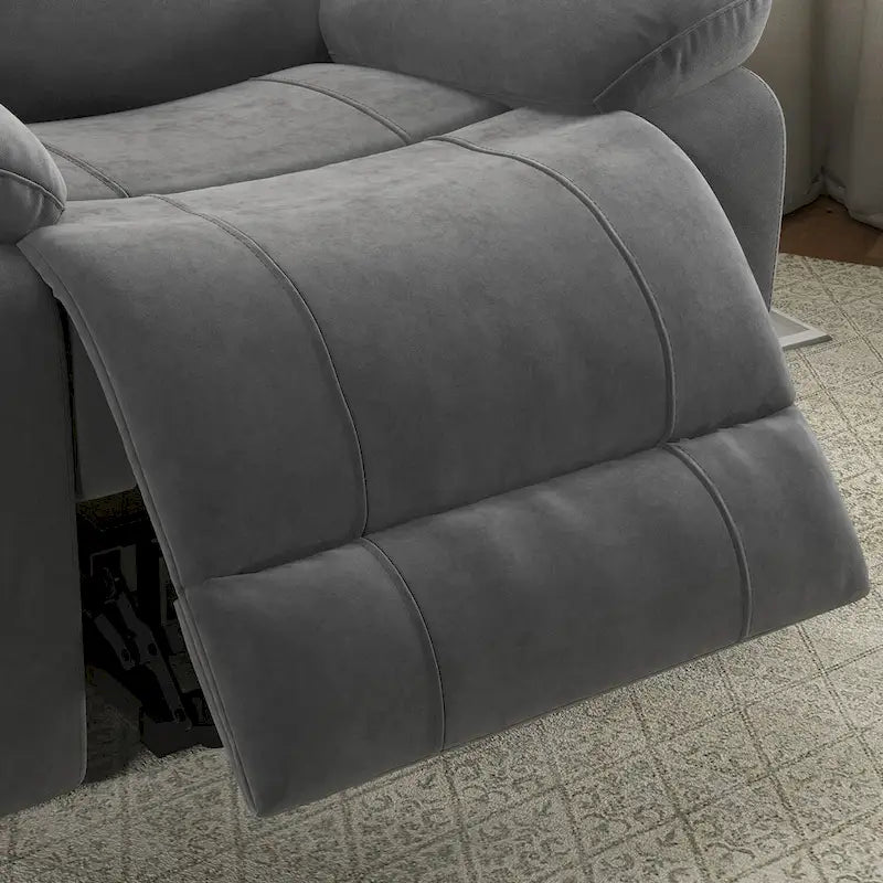 Fauteuil inclinable manuel avec accoudoirs et dossier surdimensionnés