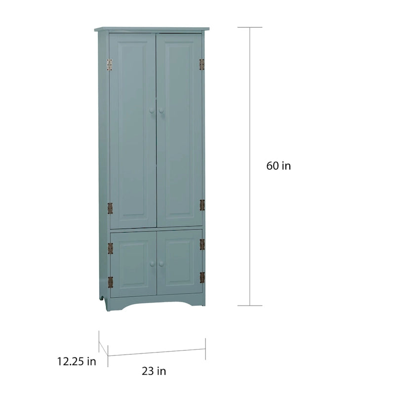Meuble de rangement extra-haut de style ferme moderne - Armoire de sol autoportante pour salon