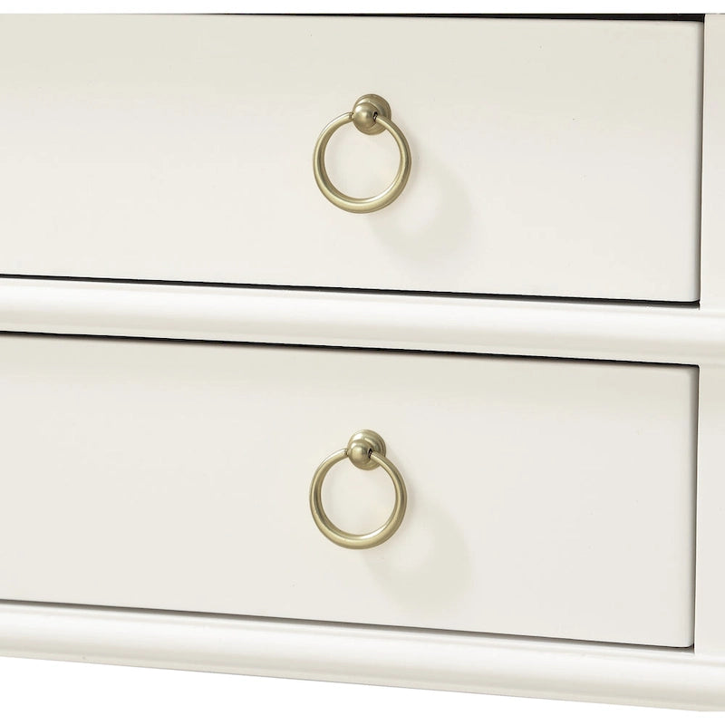 Collette – Table de chevet avec plateau et 2 tiroirs de rangement pour chambre à coucher