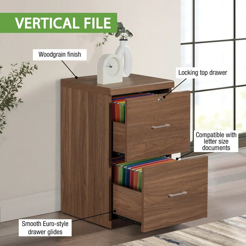 Classeur vertical Alpine pour bureau à domicile - Cadre métallique, rangement de documents format lettre/légal