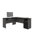 Bureau d'angle en L - Bureau d'ordinateur d'angle moderne avec rangement pour le bureau à domicile