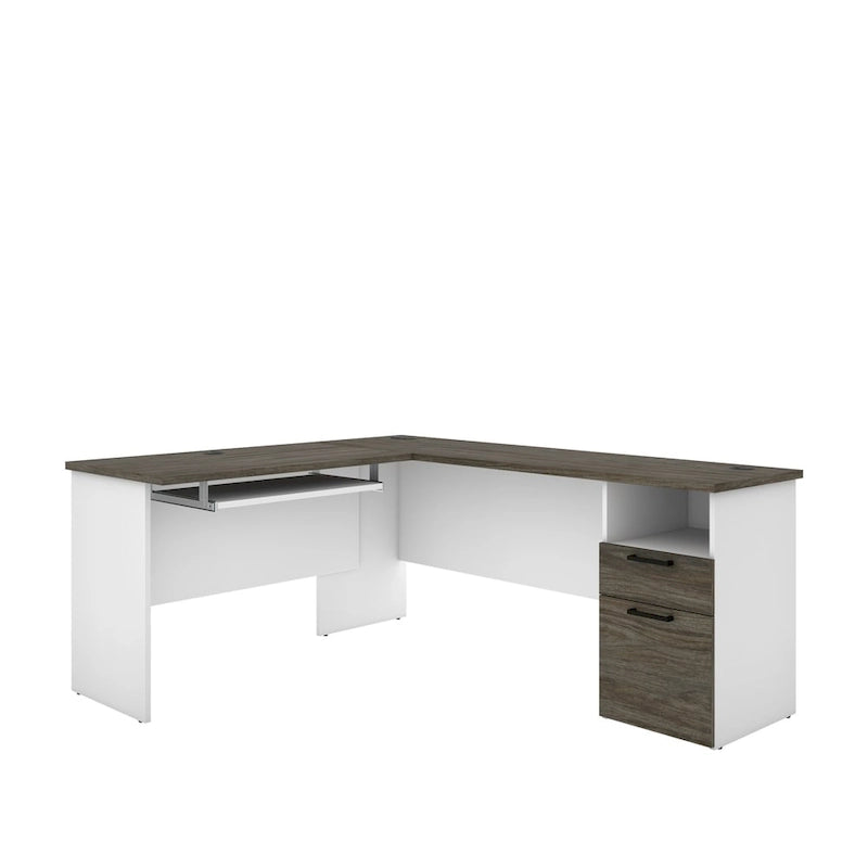 Bureau d'angle en L - Bureau d'ordinateur d'angle moderne avec rangement pour le bureau à domicile