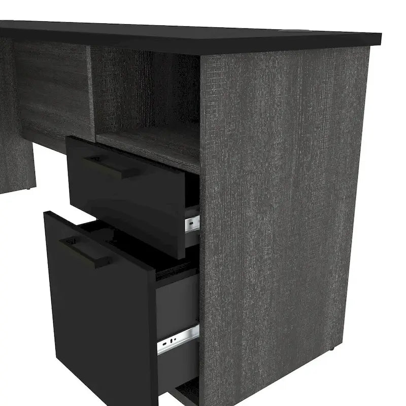 Bureau d'angle en L - Bureau d'ordinateur d'angle moderne avec rangement pour le bureau à domicile