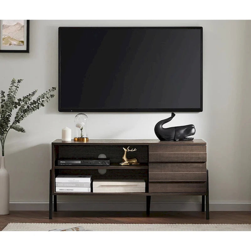 Meuble TV scandinave Meuble TV en bois pour téléviseurs jusqu'à 55 pouces - 42 pouces