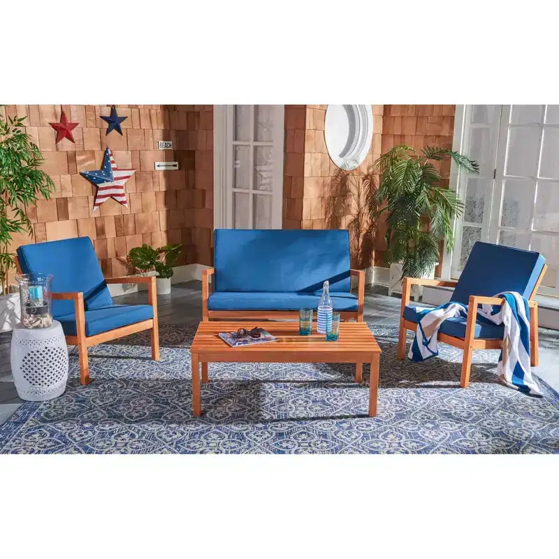 Larence 4 Piece Living Set - Indoor/Outdoor - PAT7068 - Safavieh