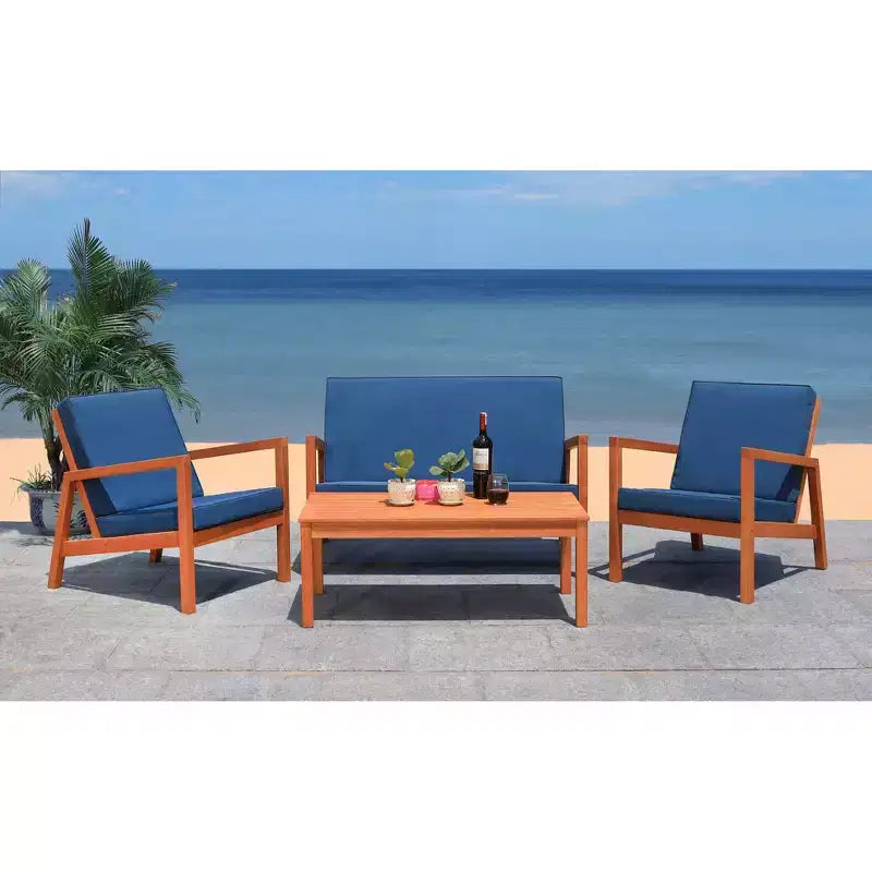 Larence 4 Piece Living Set - Indoor/Outdoor - PAT7068 - Safavieh