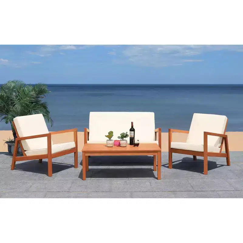 Larence 4 Piece Living Set - Indoor/Outdoor - PAT7068 - Safavieh
