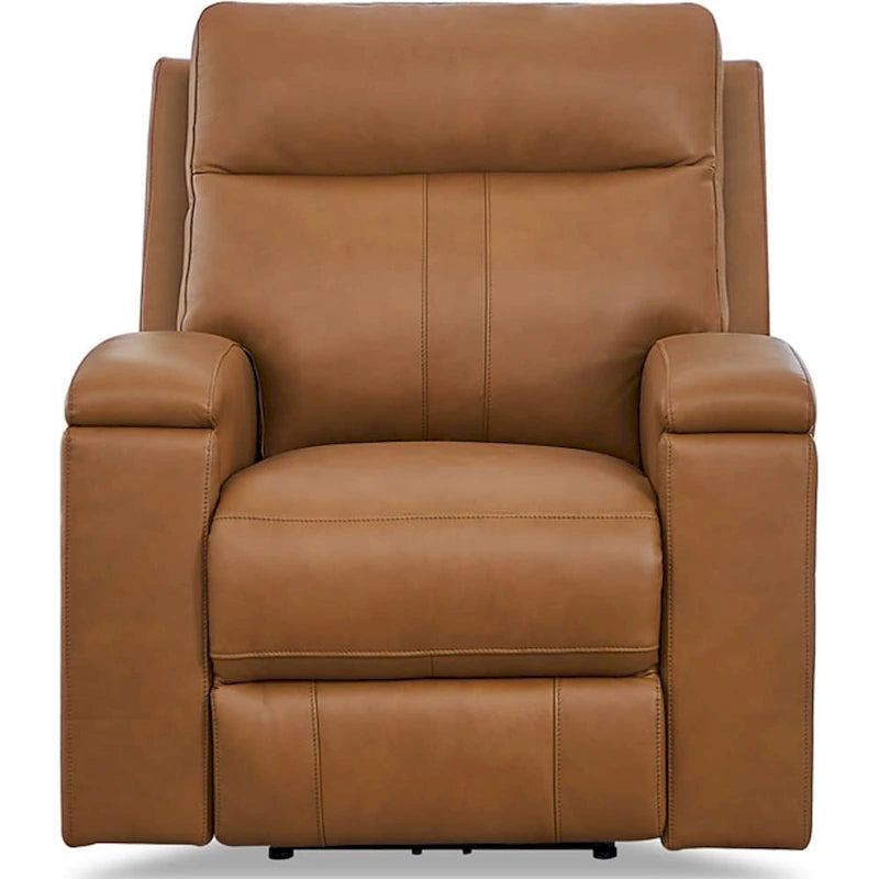 Fauteuil inclinable en cuir pleine fleur Venice Zero Gravity avec fonction d'inclinaison électrique, appui-tête réglable et porte-gobelet
