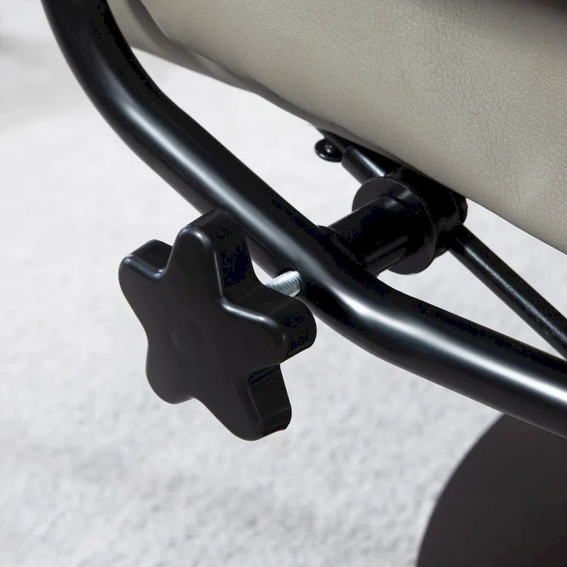 Fauteuil inclinable pivotant et ottoman, fauteuil inclinable en similicuir avec dossier haut
