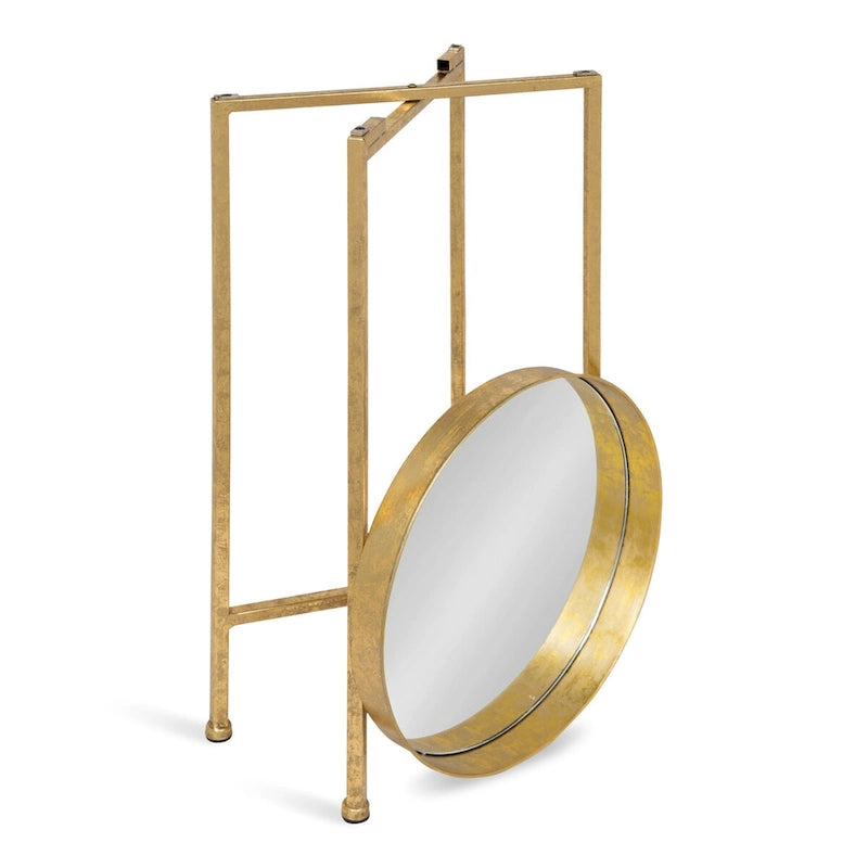 Table d'appoint ronde en métal pliable avec plateau amovible - Table de chevet et de salon portable avec plateau de service amovible