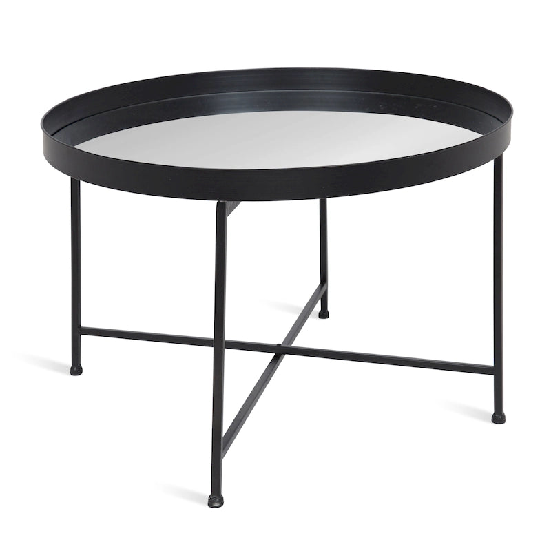 Table Basse Ronde Métal avec Structure Robuste en Fer – Table d'Appoint Moderne Minimaliste pour Salon, 71 cm