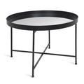 Table Basse Ronde Métal avec Structure Robuste en Fer – Table d'Appoint Moderne Minimaliste pour Salon, 71 cm