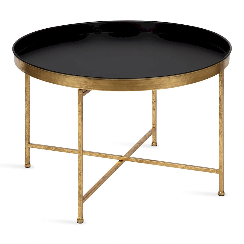 Table Basse Ronde Métal avec Structure Robuste en Fer – Table d'Appoint Moderne Minimaliste pour Salon, 71 cm