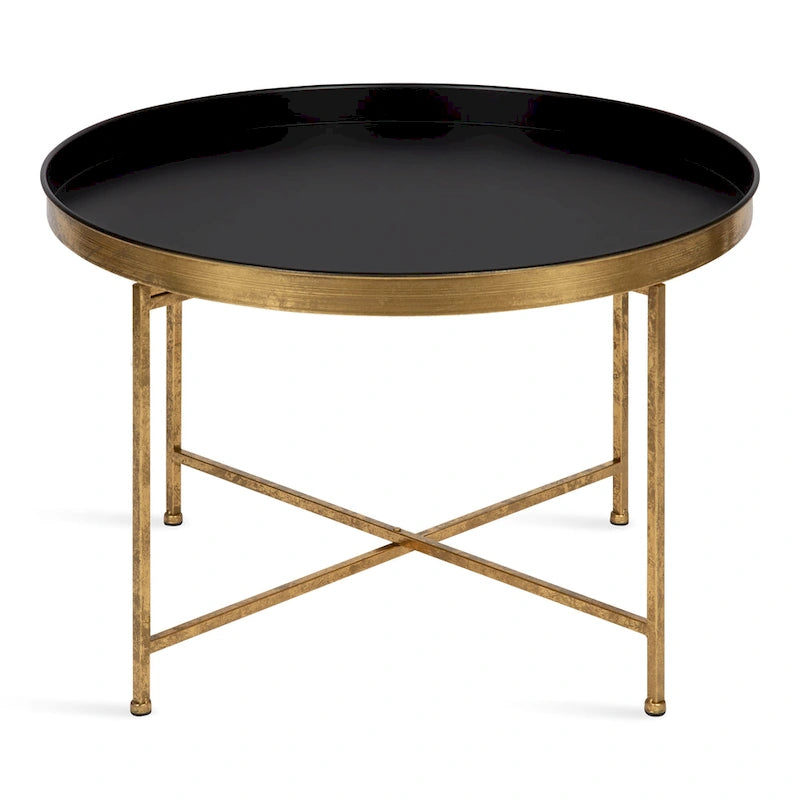 Table Basse Ronde Métal avec Structure Robuste en Fer – Table d'Appoint Moderne Minimaliste pour Salon, 71 cm