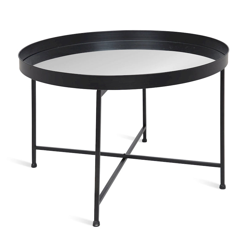Table Basse Ronde Métal avec Structure Robuste en Fer – Table d'Appoint Moderne Minimaliste pour Salon, 71 cm